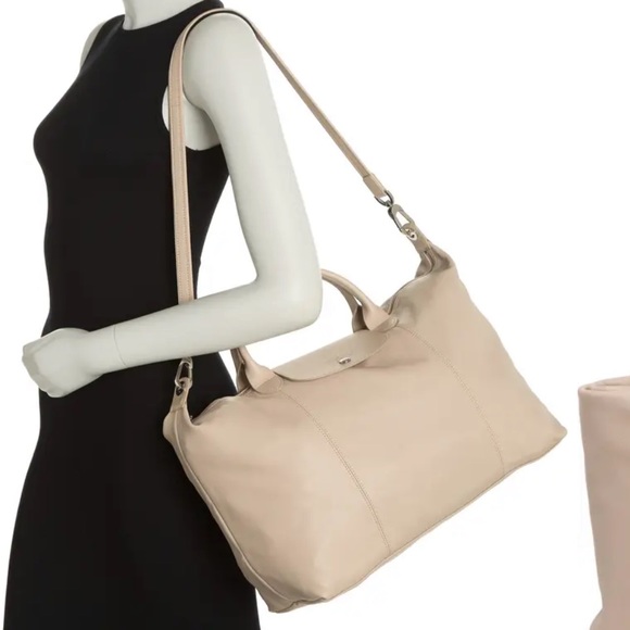 Longchamp Le Pliage Cuir Top Handle Bag CLAY - Picture 2 of 15